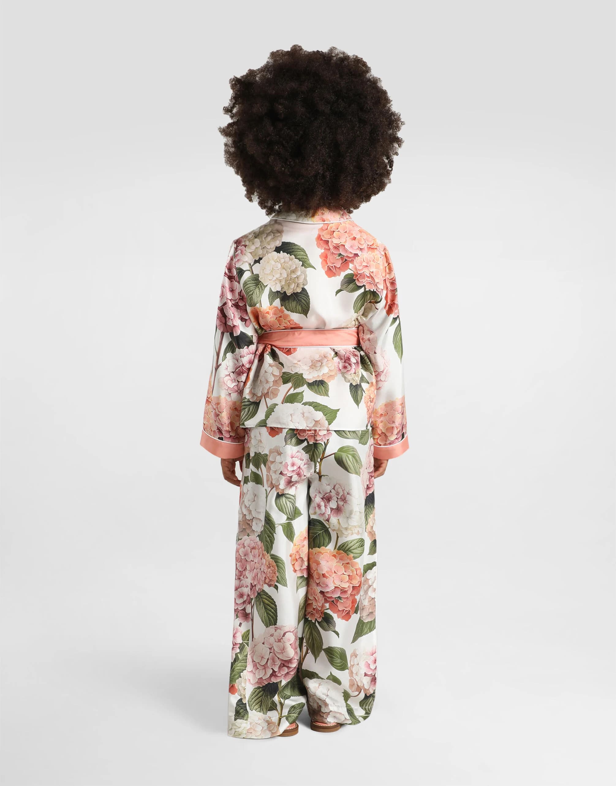 Dolce & Gabbana Kids Hydrangea-Print Vanity Twill Silk Shirt - 4