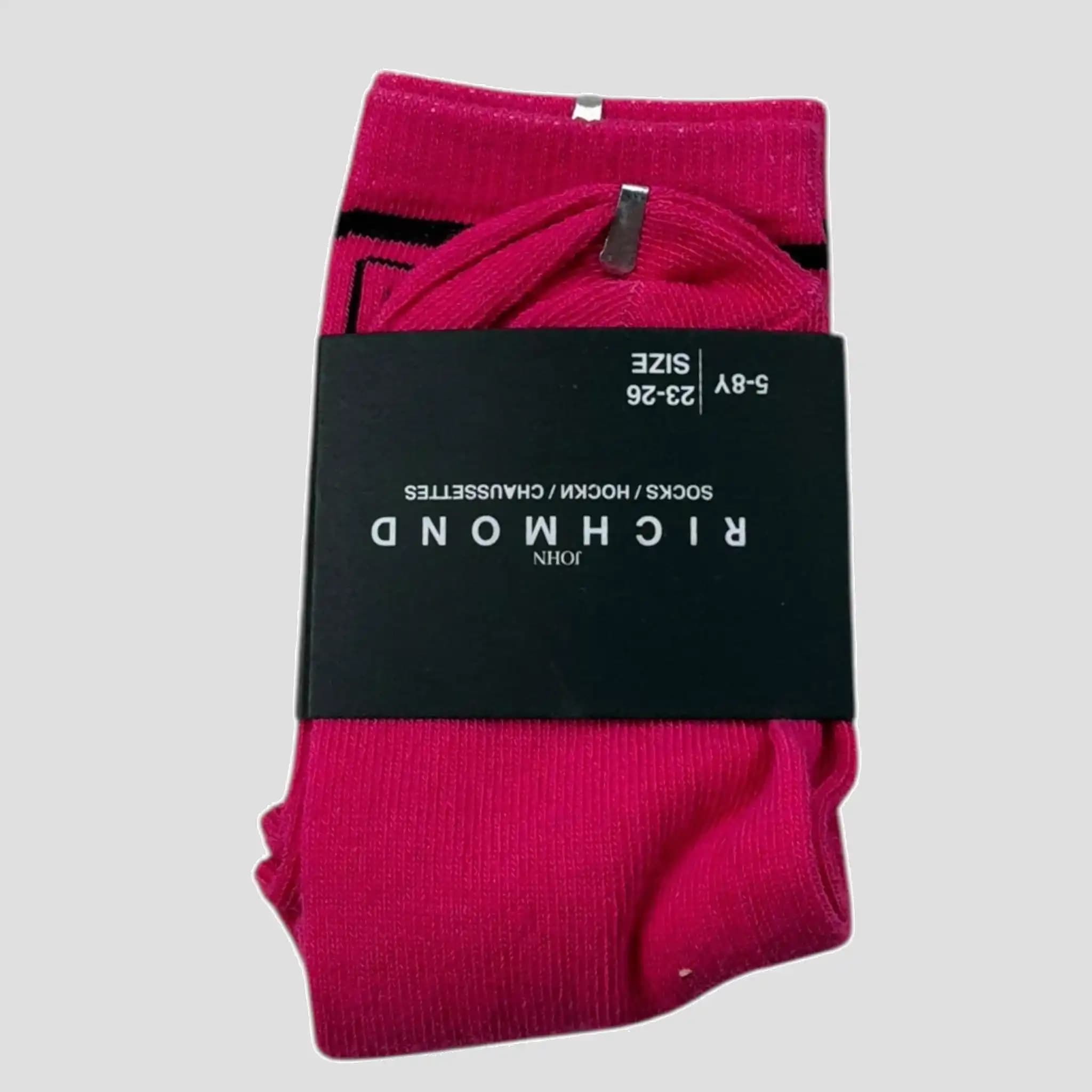 John Richmond Junior Fuchsia Socks Monast with JR Logo - 1