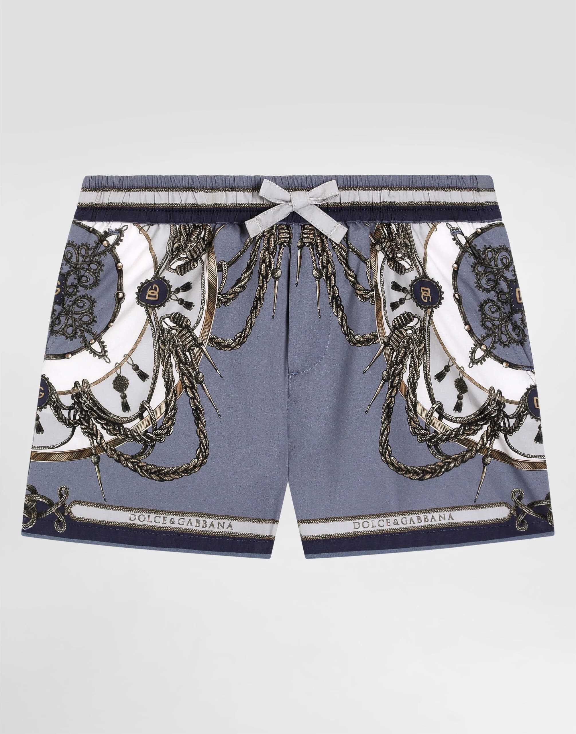 Dolce & Gabbana Kids Cargo-Print Poplin Bermuda Shorts - 1