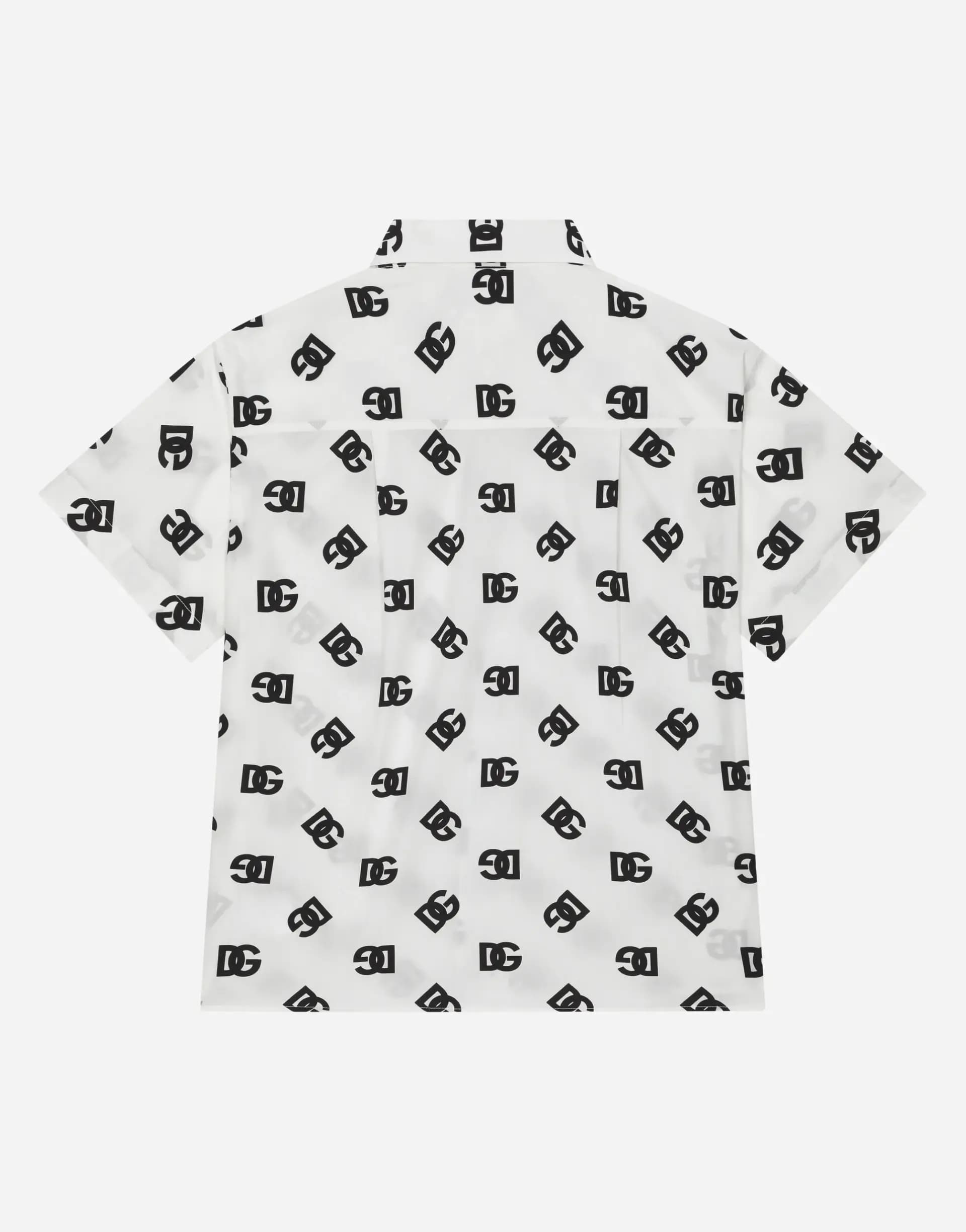 Dolce & Gabbana Kids Cotton Poplin Shirt with DG Logo Print - 2
