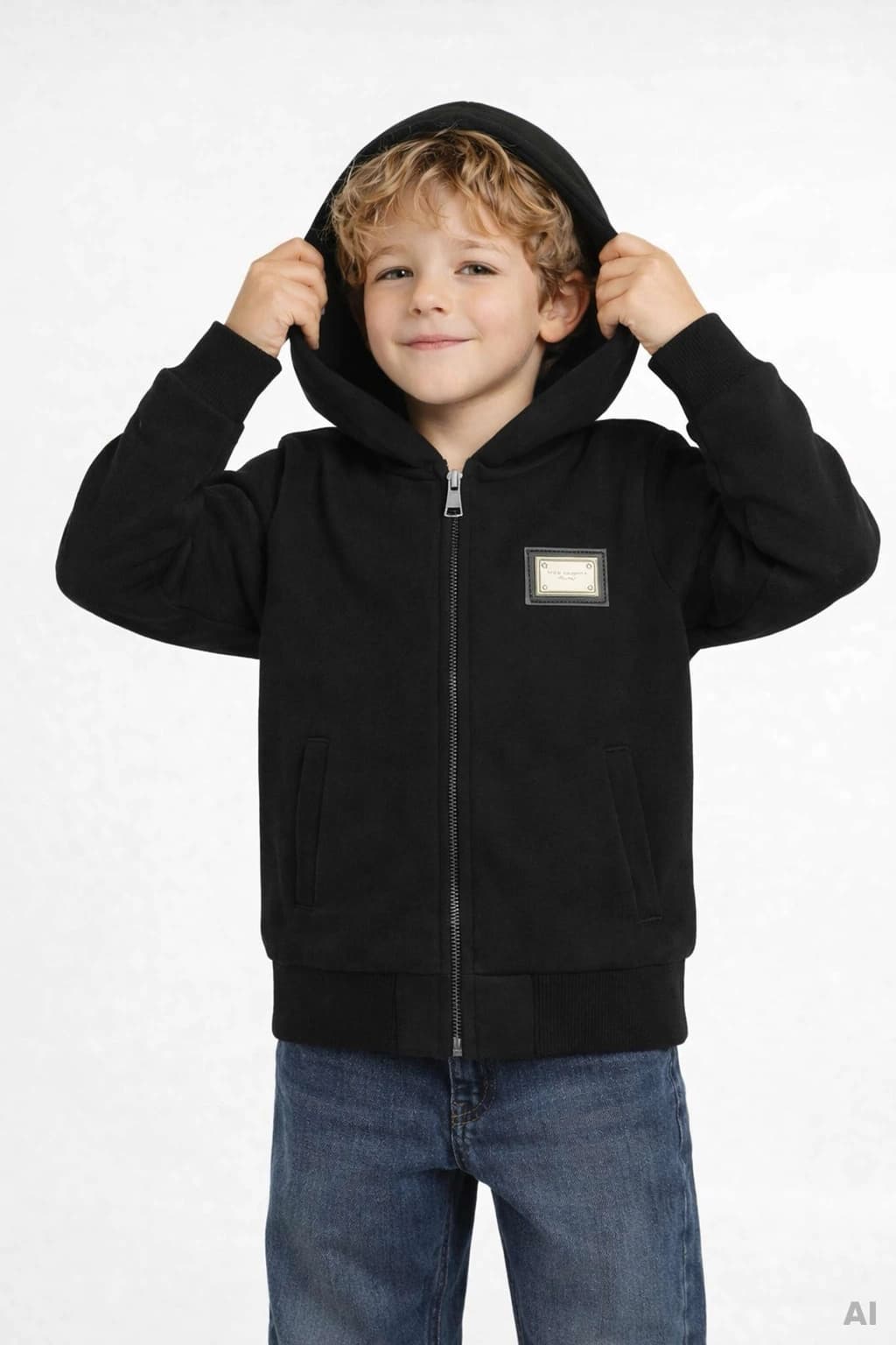 The Dolce & Gabbana Essential Black Zip-Up Hoodie - 2
