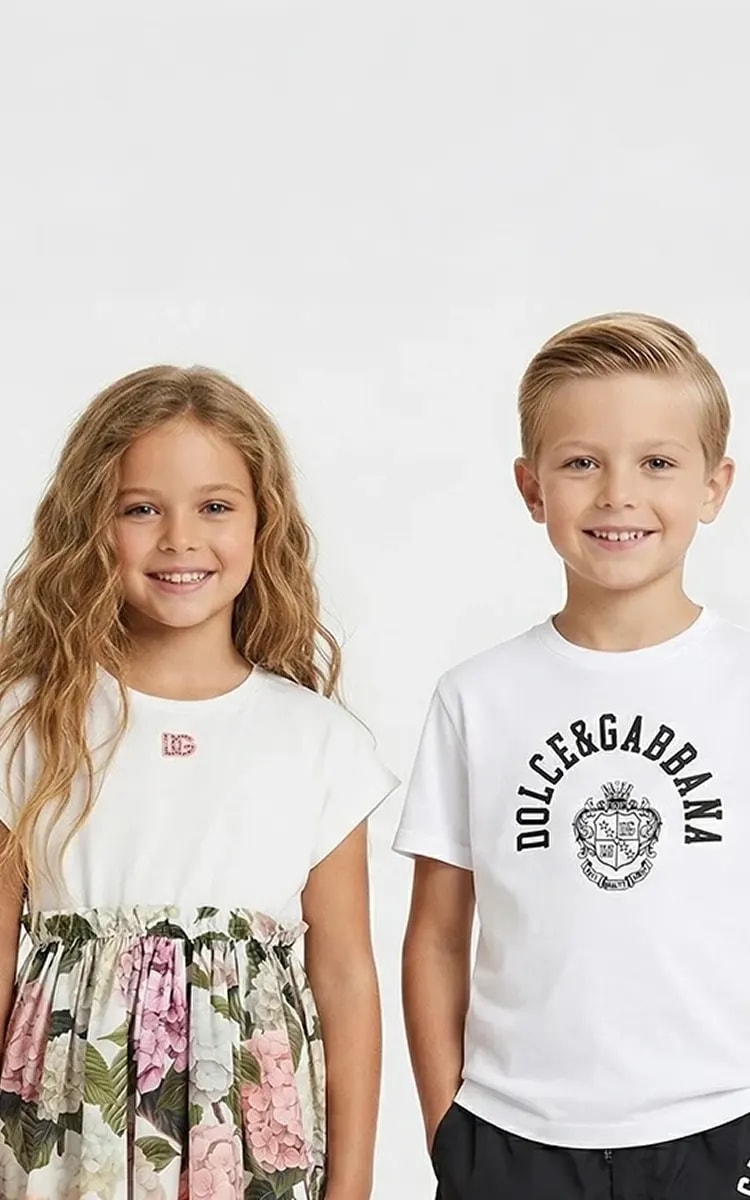 Children in stylish clothing